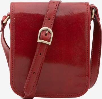 Borsa a tracolla 'Borsa a tracolla uomo vera pelle con calamita - Made in Italy' di I Fratelli in rosso: frontale