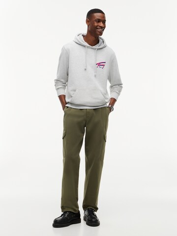 Tommy Jeans Mikina 'NYC SIGNATURE' - Sivá
