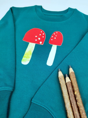 MelaDi Sweatshirt 'Pilze' in Green
