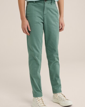 Coupe slim Pantalon WE Fashion en vert