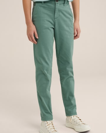 WE Fashion Slimfit Kalhoty – zelená