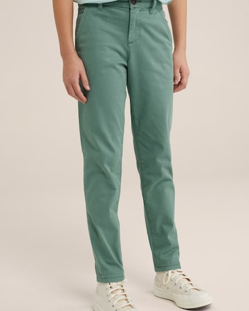 WE Fashion Slim fit Trousers in Green