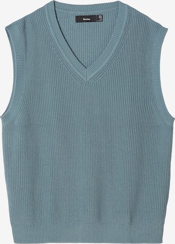 Bershka Sweater Vest in Blue: front