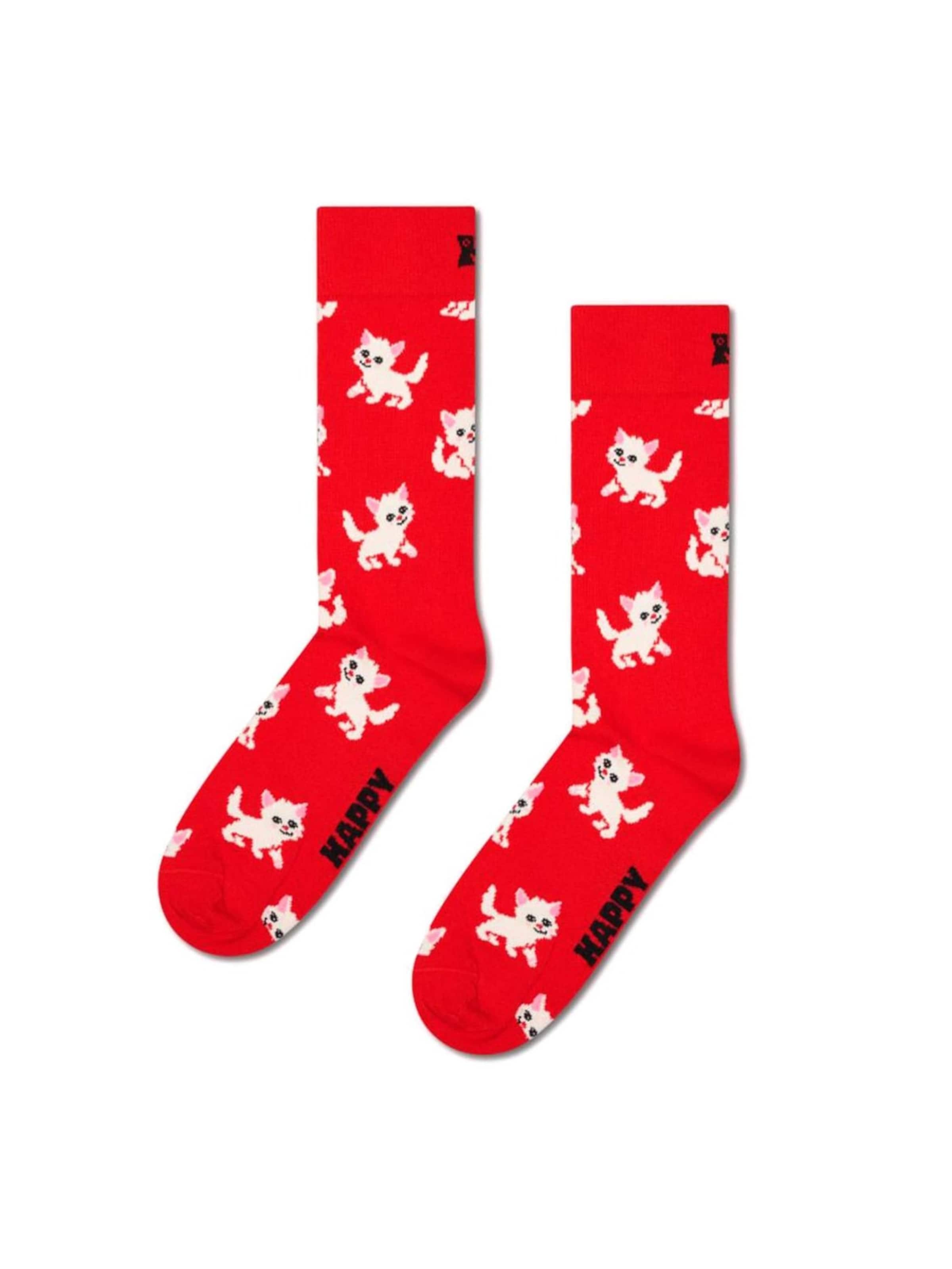 Happy Socks Skarpety 'Kittten Sock' w rozmiarze 36-40 w kolorze czerwonym, Podgląd produktu