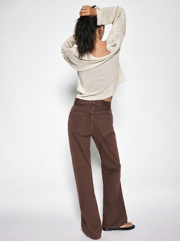 Pull&Bear Wide leg Jeans in Brown