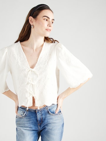 Fabienne Chapot Blouse 'Sterre' in Beige: voorkant