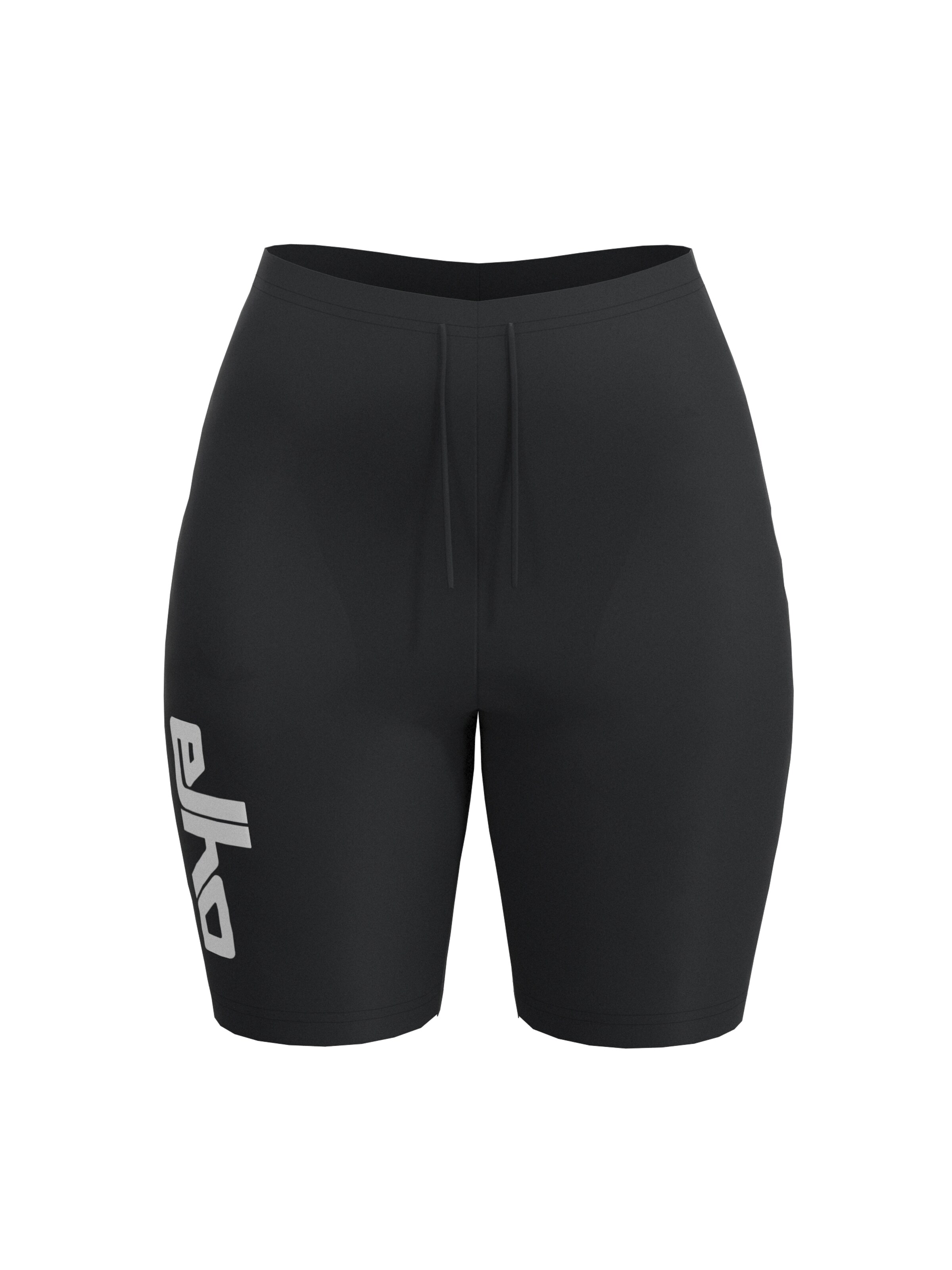 elho Skinny Shorts 'Honolulu 89' in Schwarz: Vorderseite