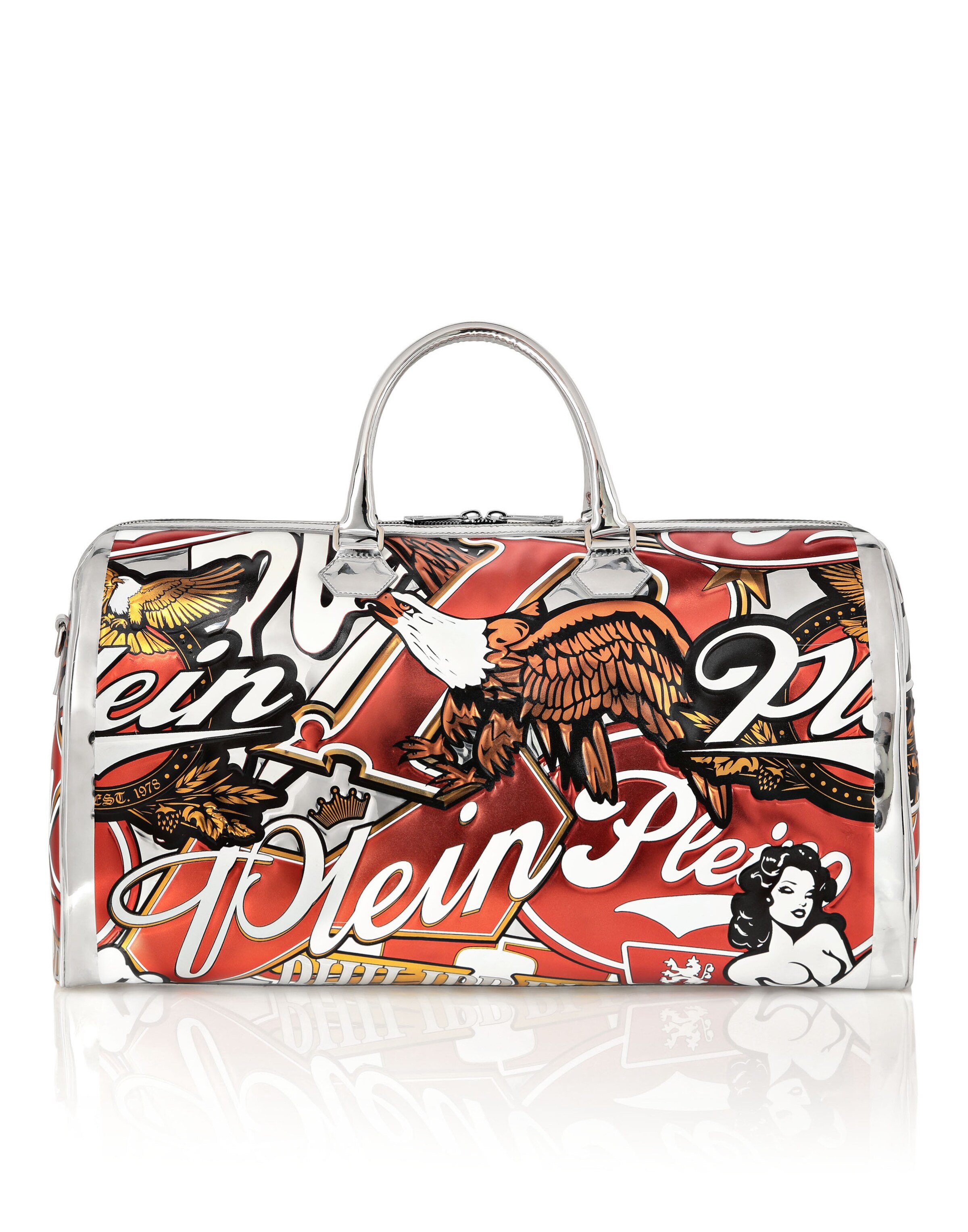 Philipp Plein - Bolsa de viaje en rojo