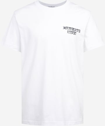 T-Shirt Calvin Klein Jeans en blanc : devant