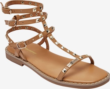 Les Tropéziennes Sandalen in Bruin: voorkant
