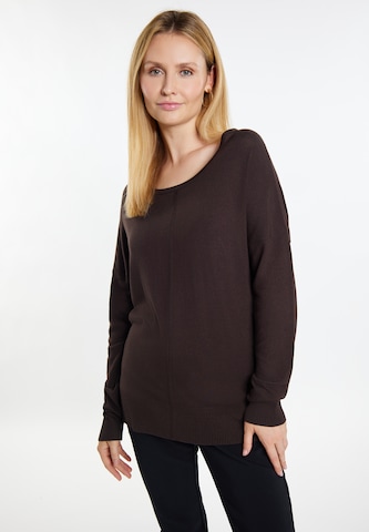 usha BLACK LABEL Pullover 'Nowles' in Braun: predná strana