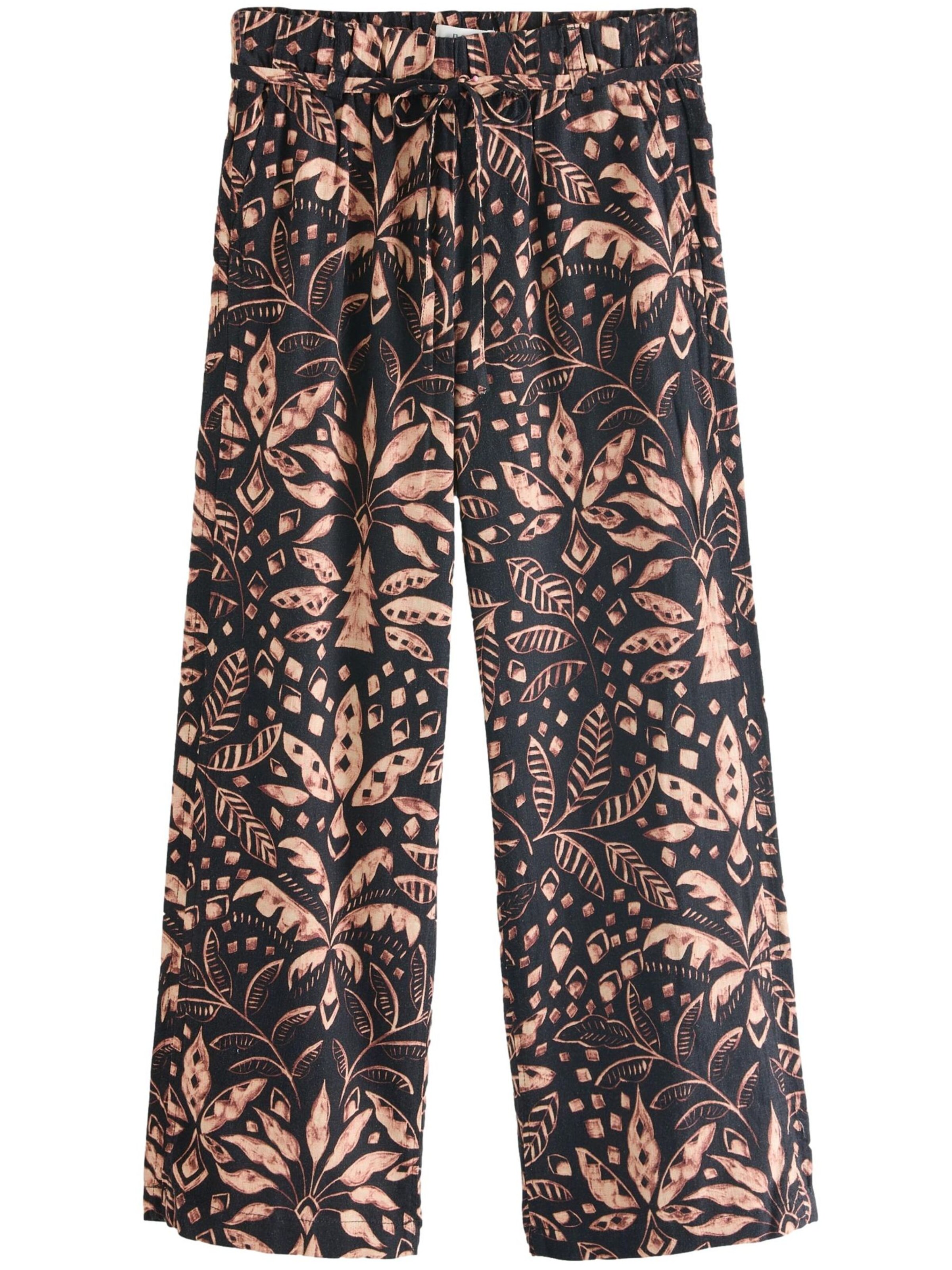 NextWide Leg/ Široke nogavice Hlače - crna boja: prednji dio