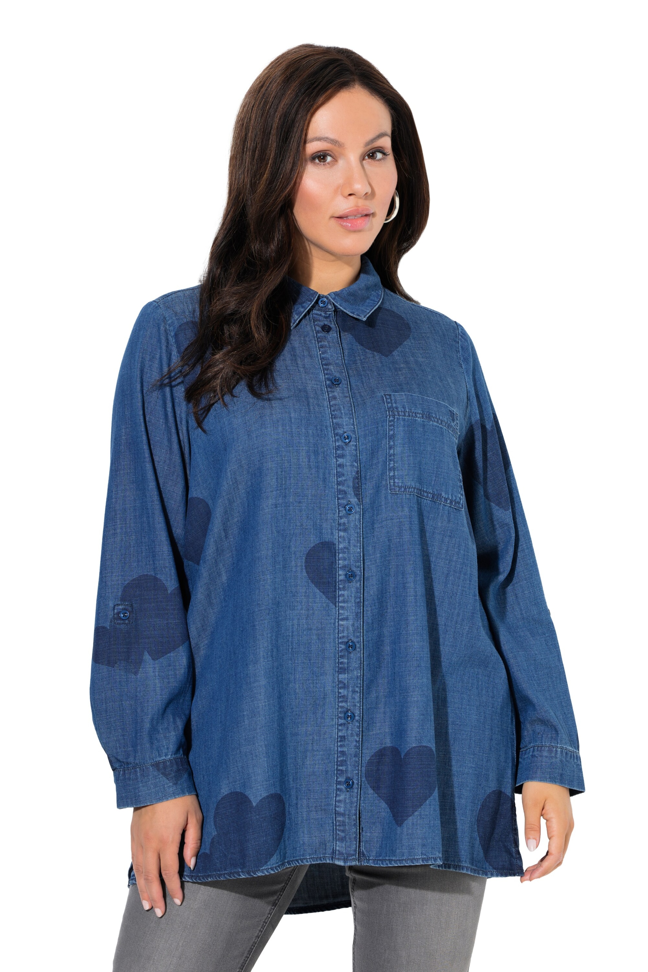 Ulla Popken Blouse in Blue: front