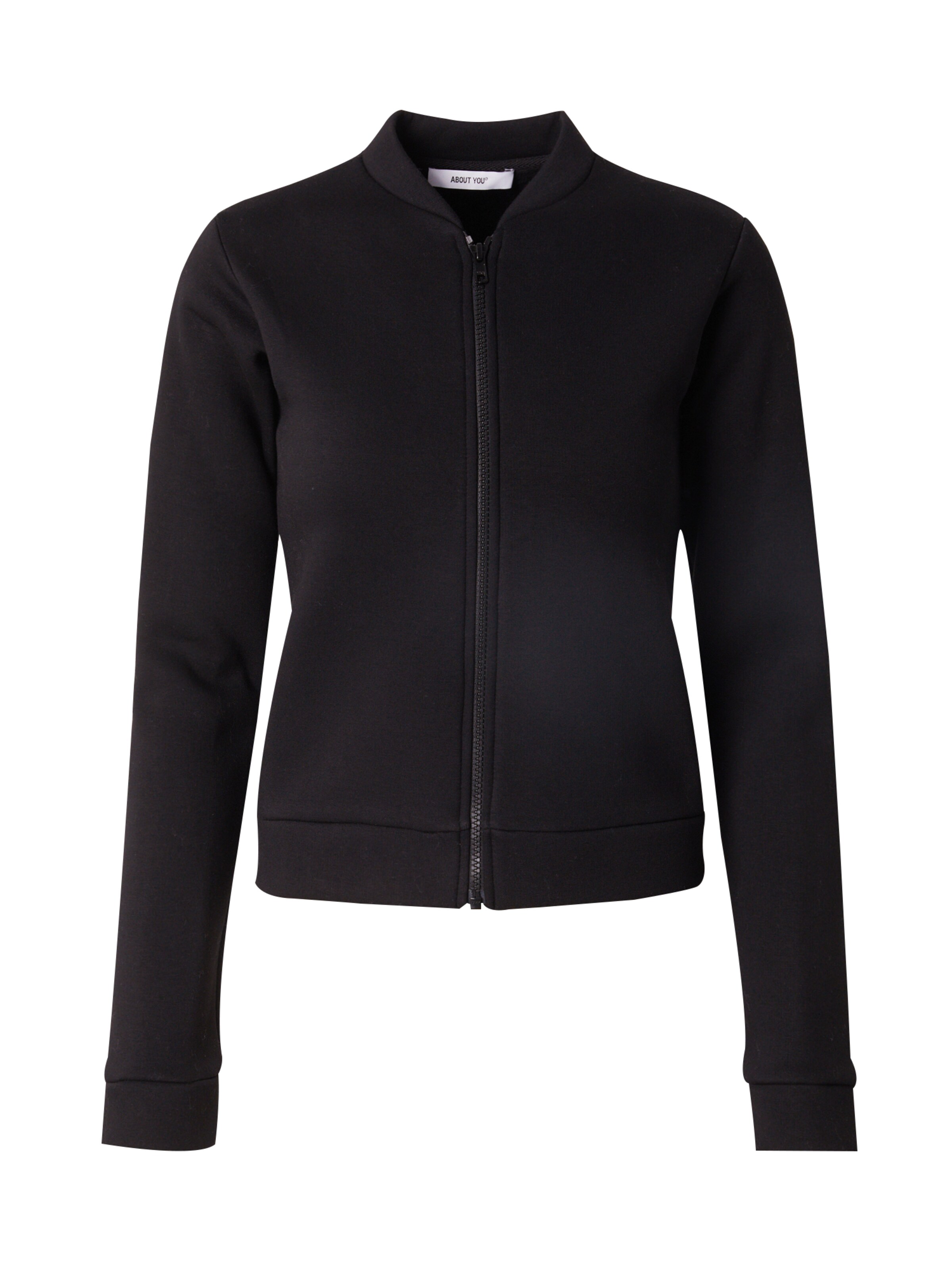 ABOUT YOU Sweatjakke 'Frederike' i sort: forside