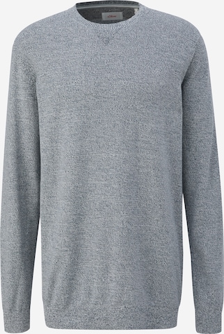 s.Oliver Men Big Sizes Sweater in Blue: front