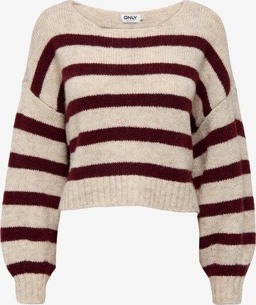 ONLY Sweter 'ONLAYA' w kolorze beżowy: przód