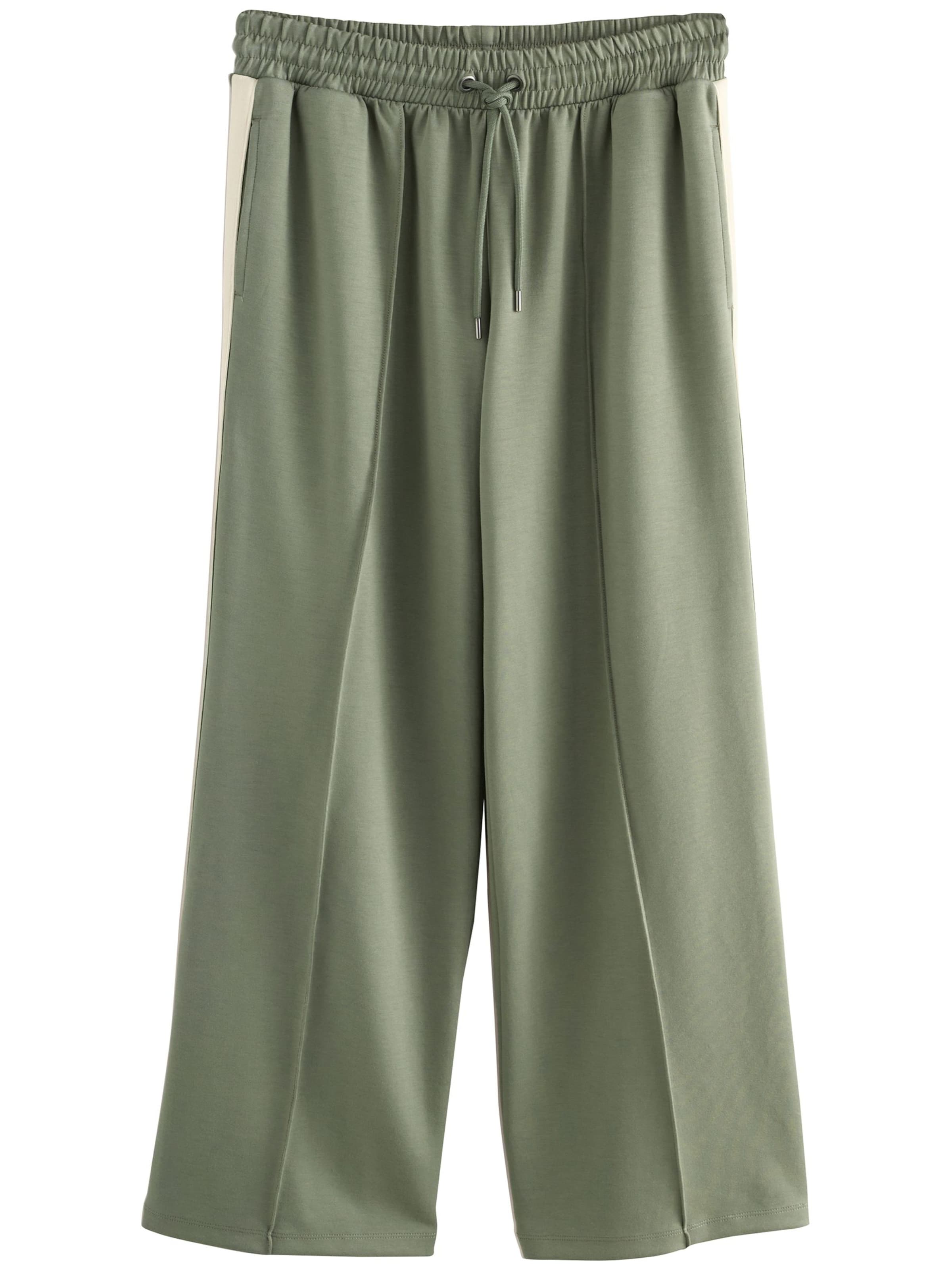 Next Wide leg Trousers in Green: front