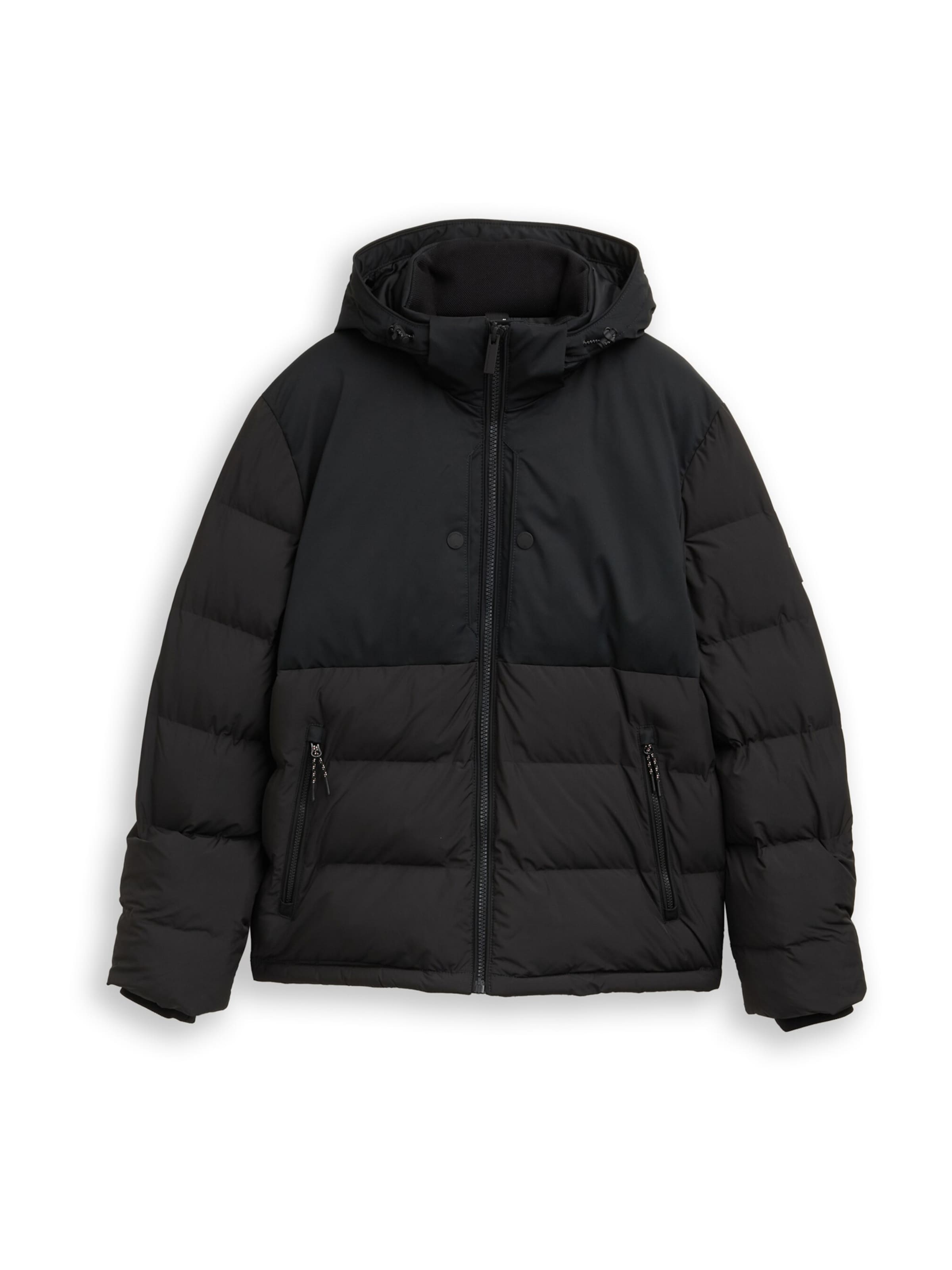 TOM TAILOR Зимняя куртка в Черный: спереди