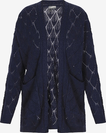 DreiMaster Vintage Πλεκτή ζακέτα 'Comfy' σε μπλε: μπροστά