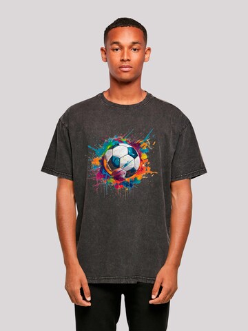 F4NT4STIC Shirt 'Bunte Fußball Grafik' in Black: front