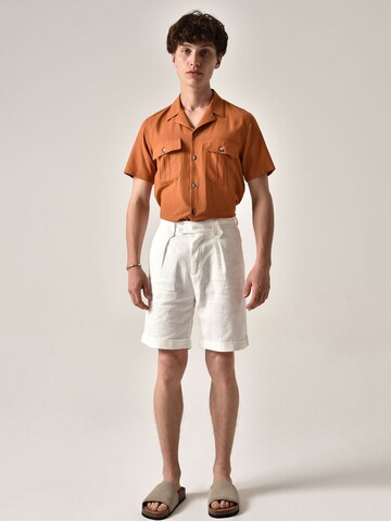 Coupe regular Chemise 'Ruggero' Antioch en orange
