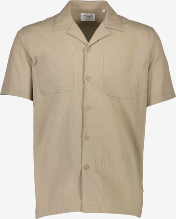 Lindbergh Regular fit Button Up Shirt in Beige: front