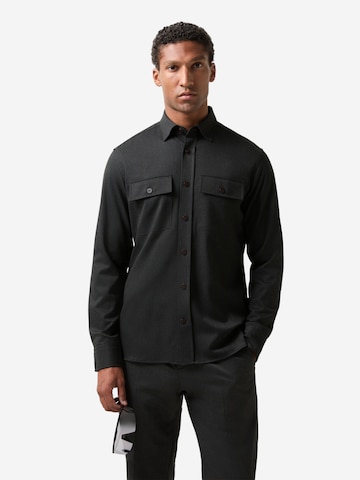 BOGNER Regular fit Button Up Shirt 'Clive' in Black: front