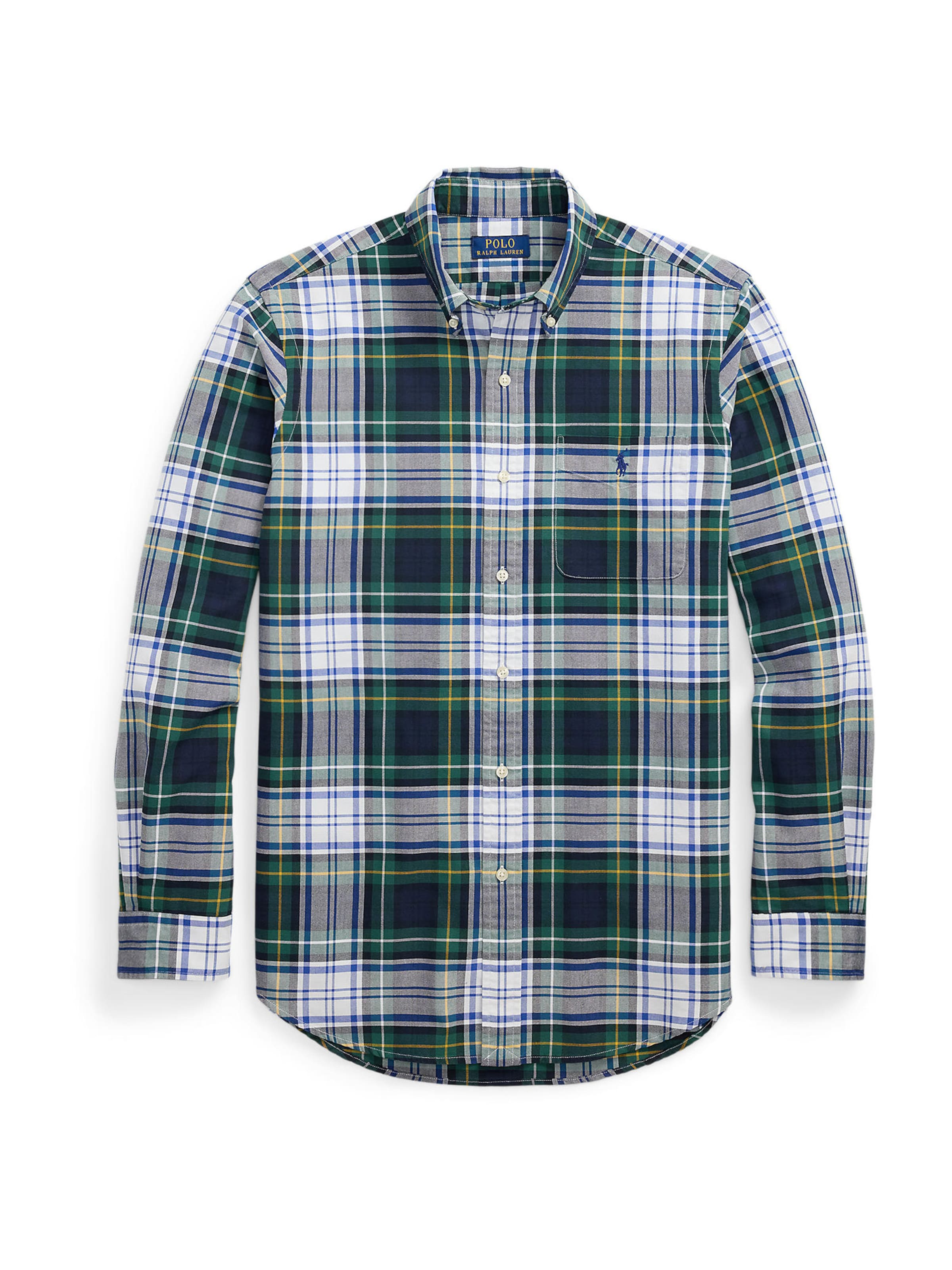 Polo Ralph Lauren - Ajuste estrecho Camisa en verde: frente