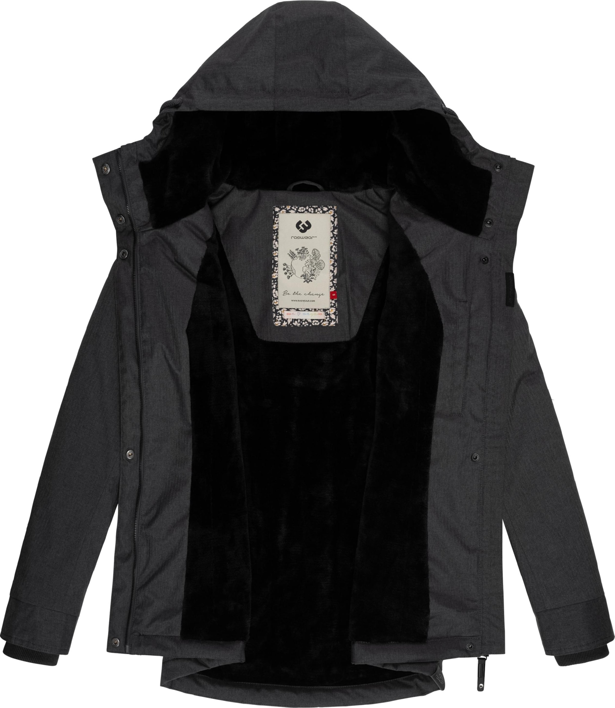 Ragwear Kurtka zimowa 'Monade' w kolorze czarny