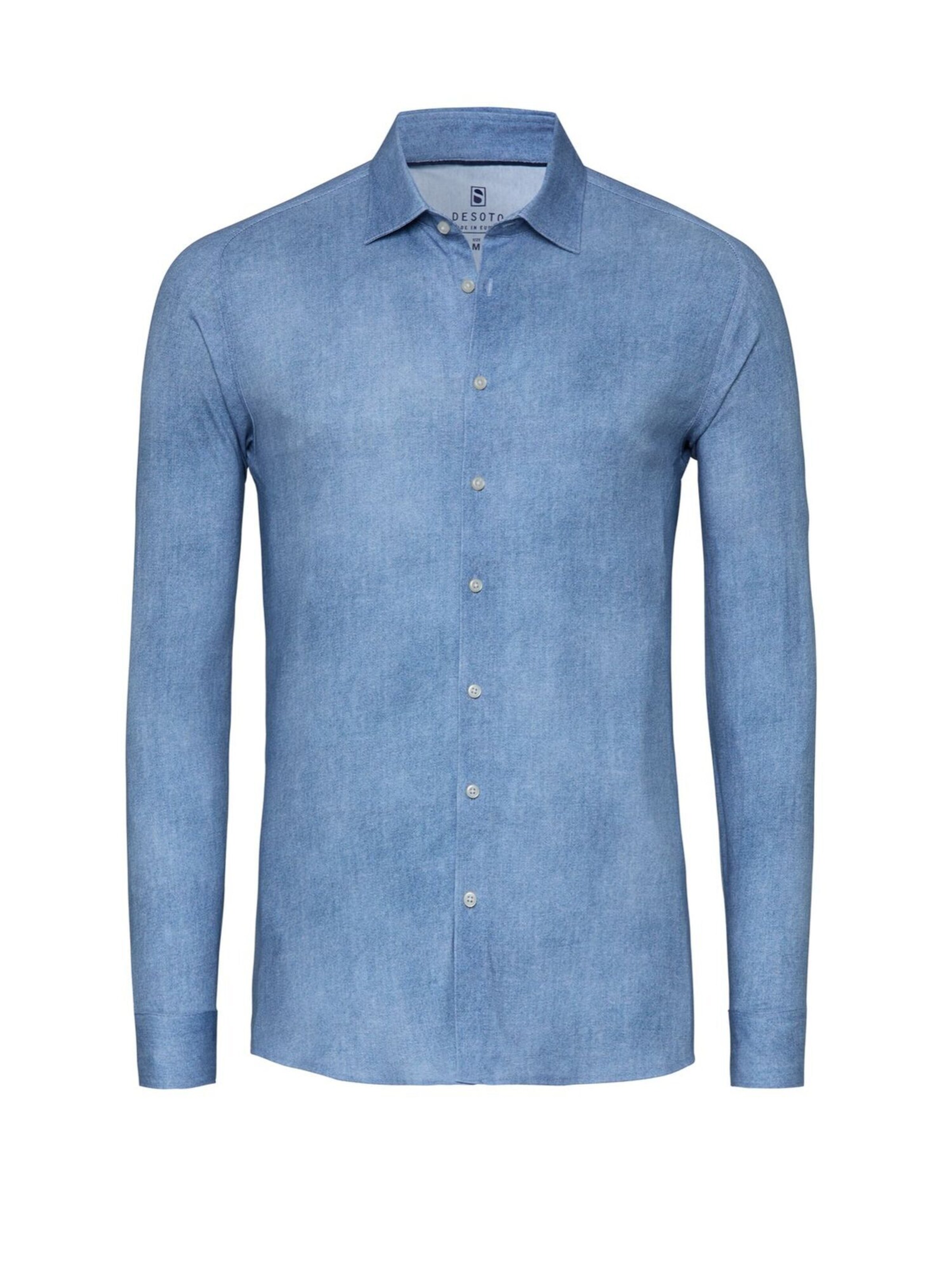DESOTO Slim Fit Hemd in Blau: Vorderseite