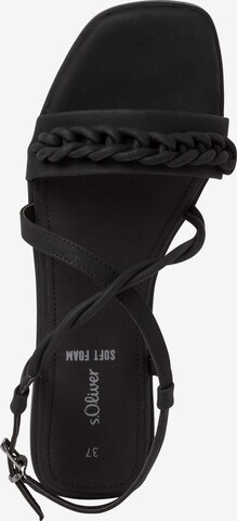 s.Oliver Strap Sandals in Black