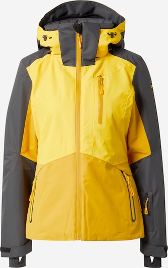 ICEPEAK Outdoor jakna 'CAMPUS' u žuta / tamo siva / marelica, Pregled proizvoda
