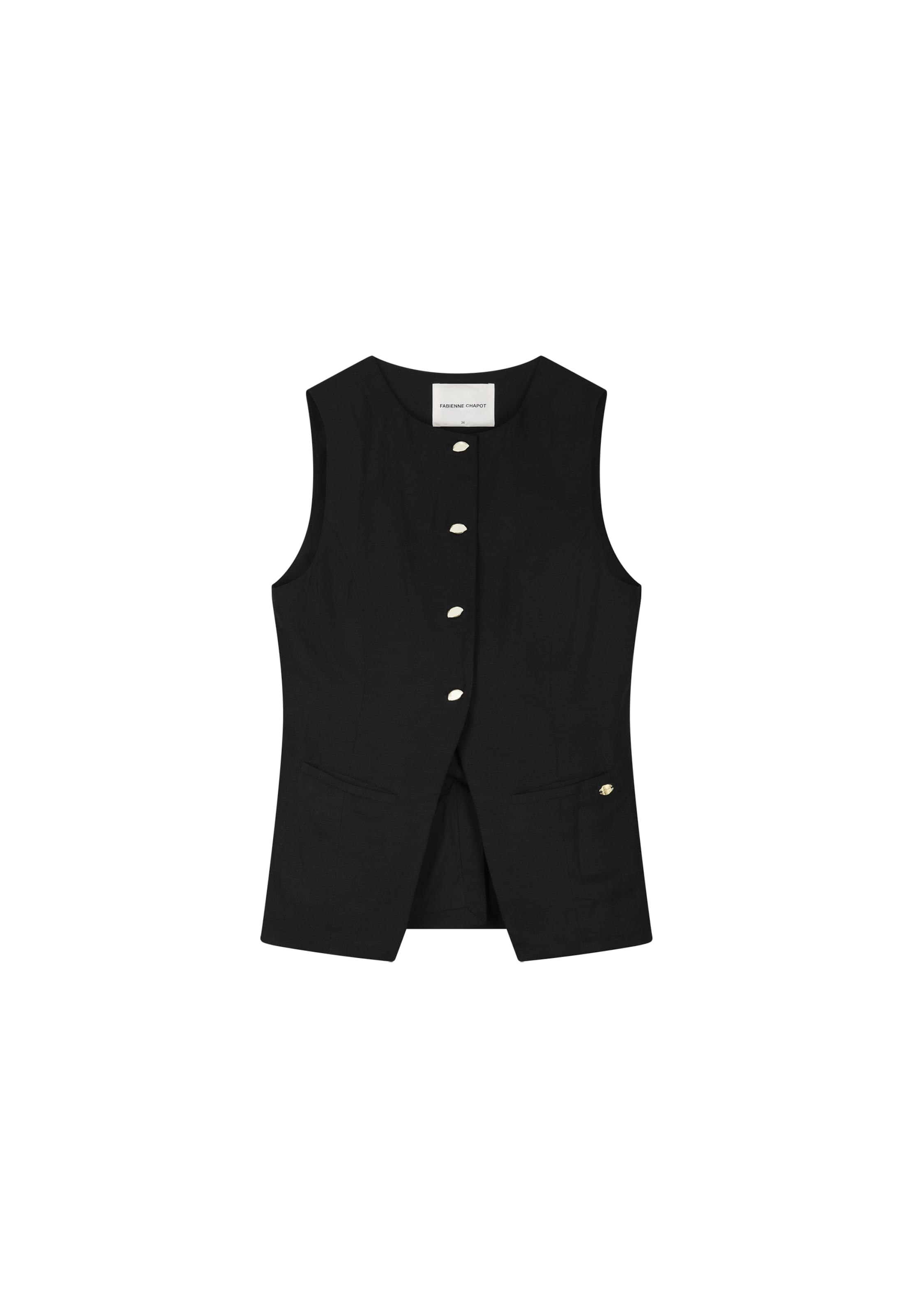 Fabienne Chapot Suit vest in Black: front