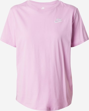 T-shirt 'Club Essential' Nike Sportswear en rose : devant
