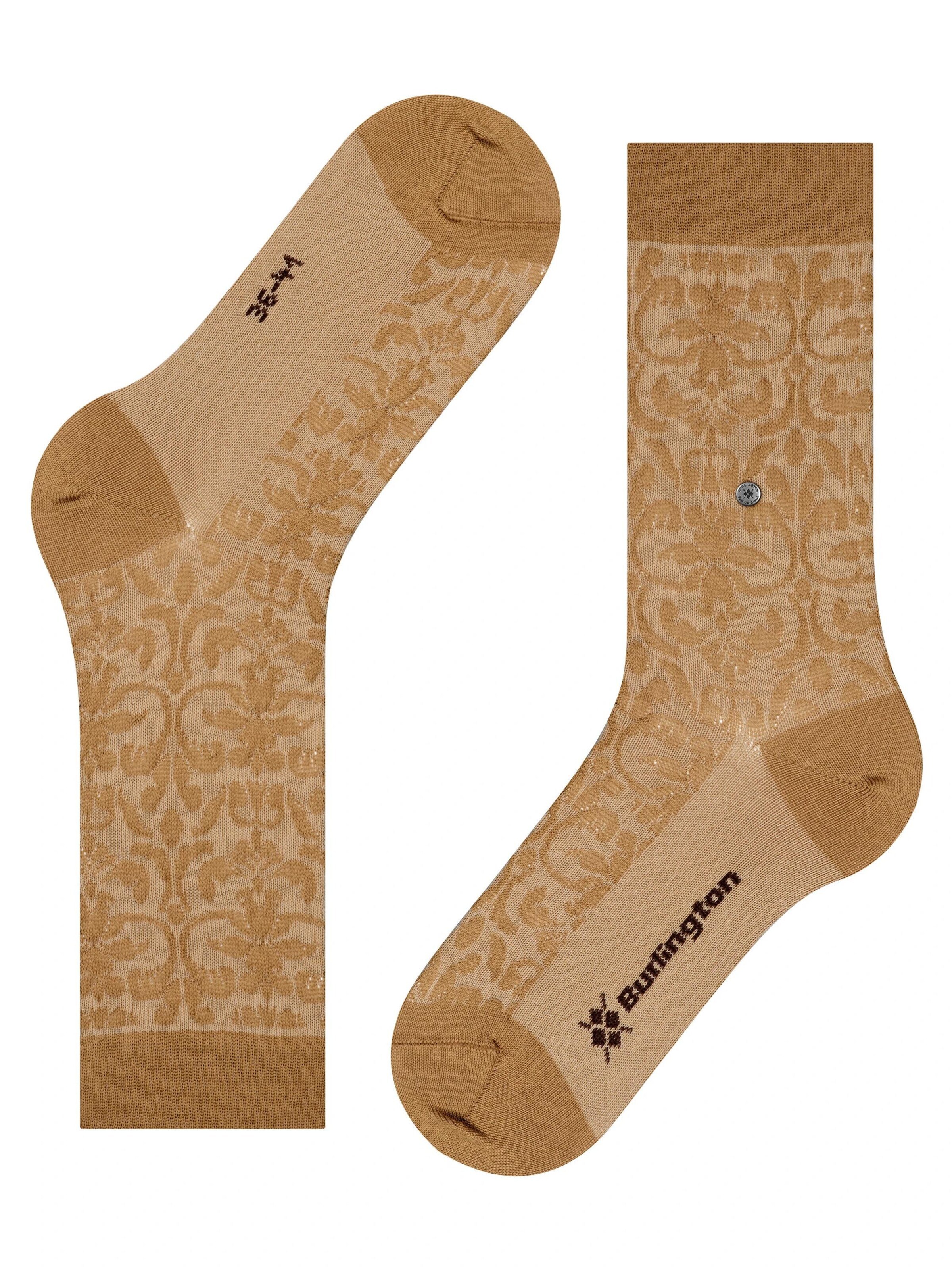 BURLINGTON Socks 'Ornamental' in Brown