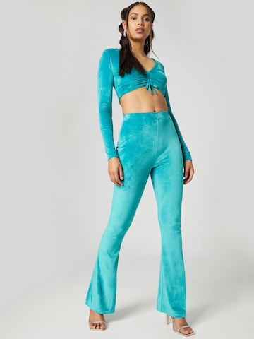 VIERVIER Flared Trousers 'Ada' in Blue