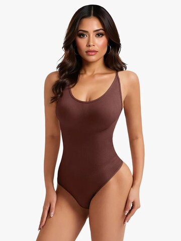 Shapetape Shapingbody 'Body met Lage Rug Met String' in Bruin