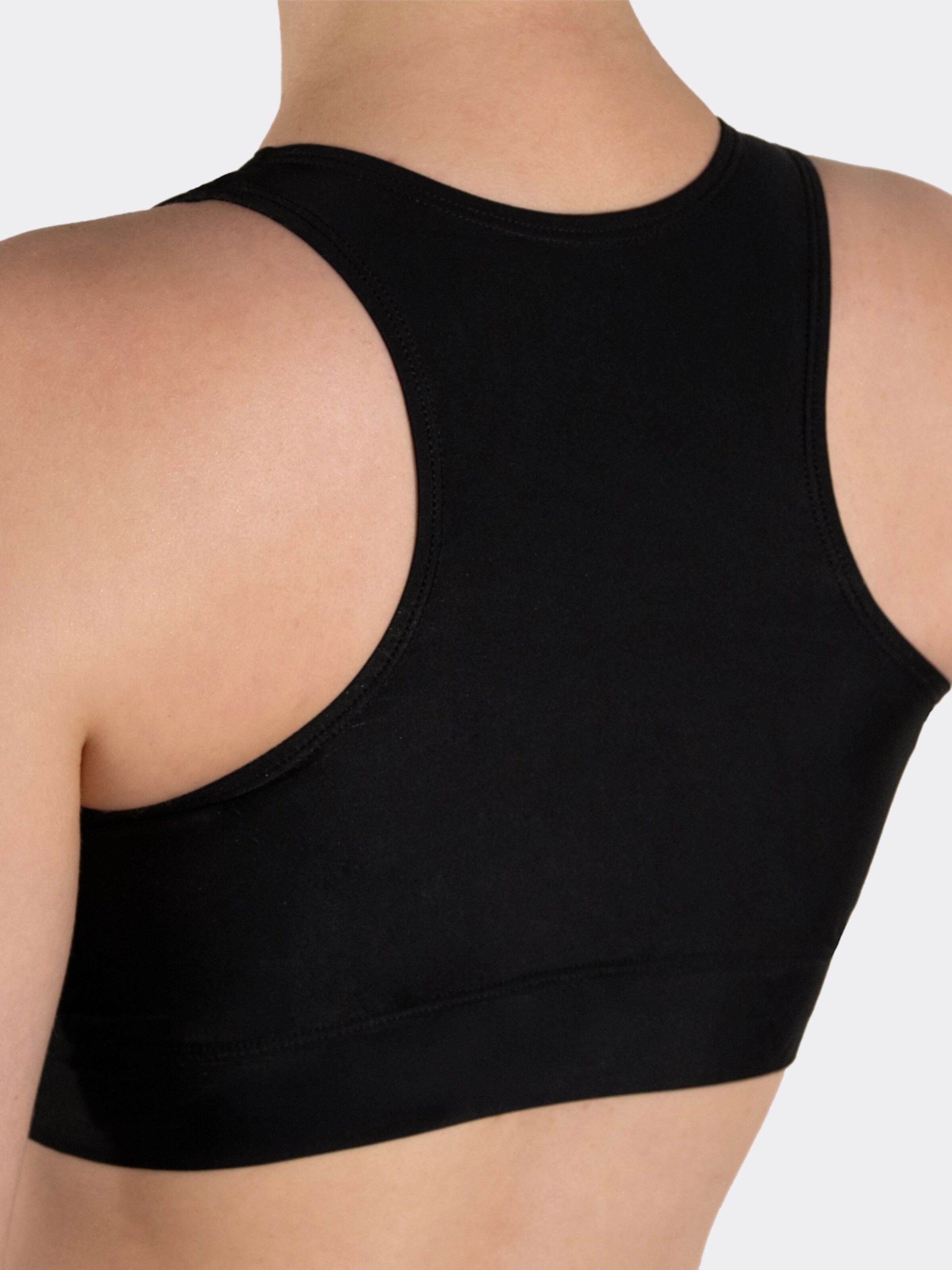 MYLILY T-Shirt Bikinitop 'Bustier Bikini Oberteil' in Schwarz