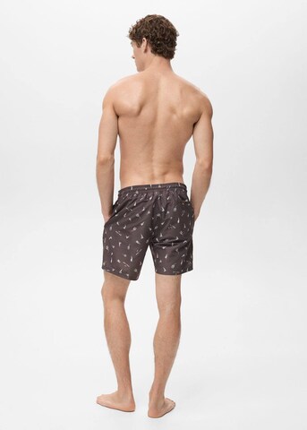MANGO MAN Swim Trunks 'Veleros' in Brown