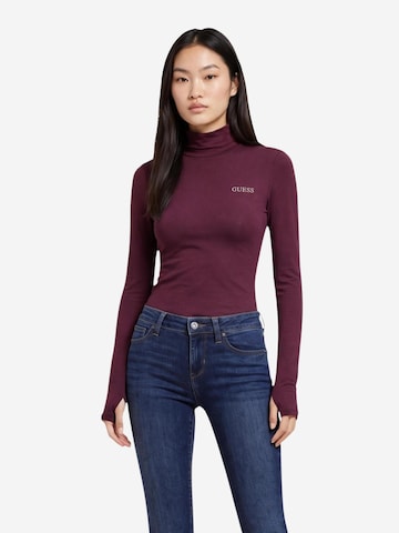 Top 'GRETA HIGH NECK LS K V6BP11 K6907' di GUESS in rosso