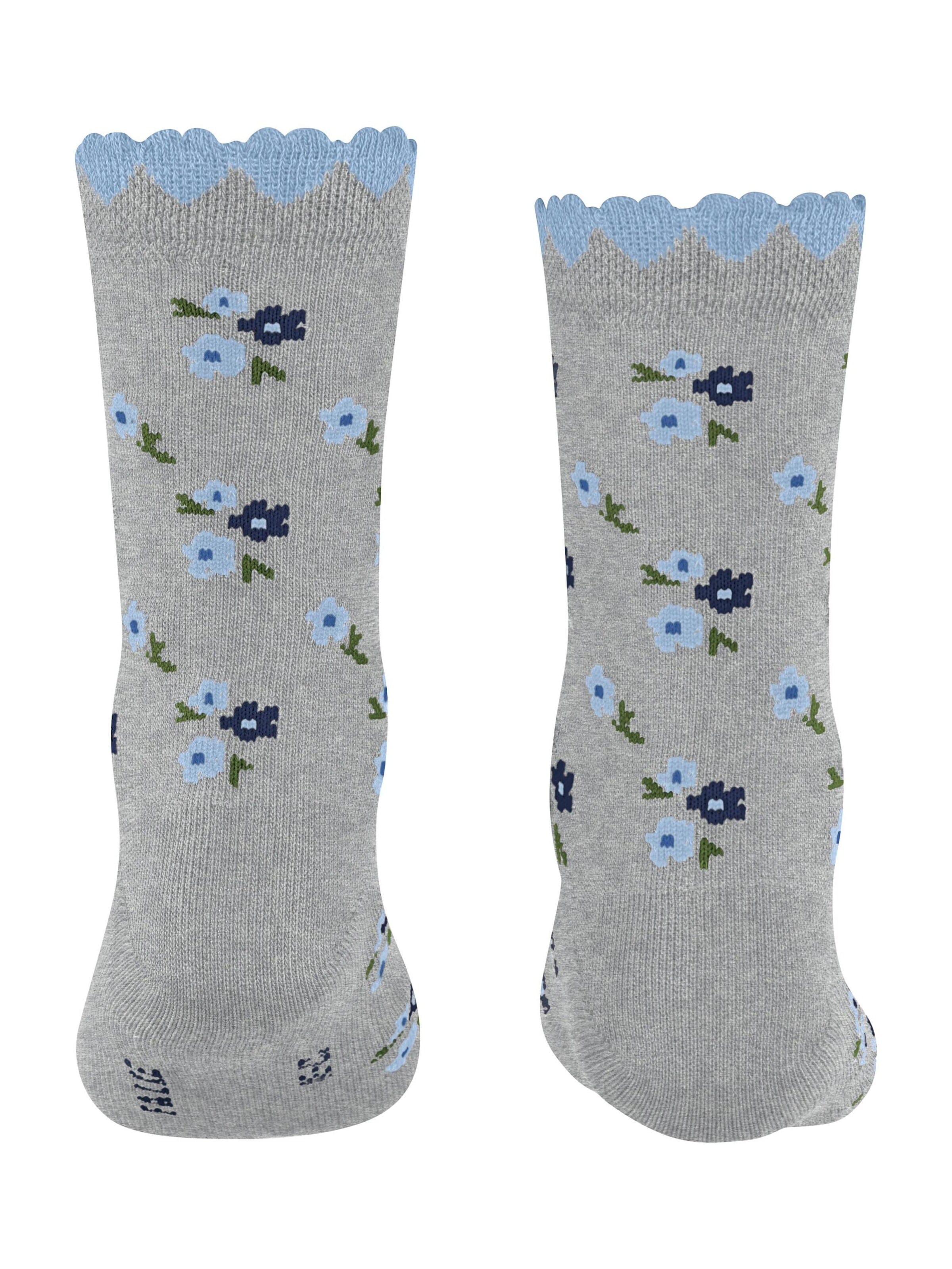 FALKE Socks 'Ditsy Flowers' in Grey