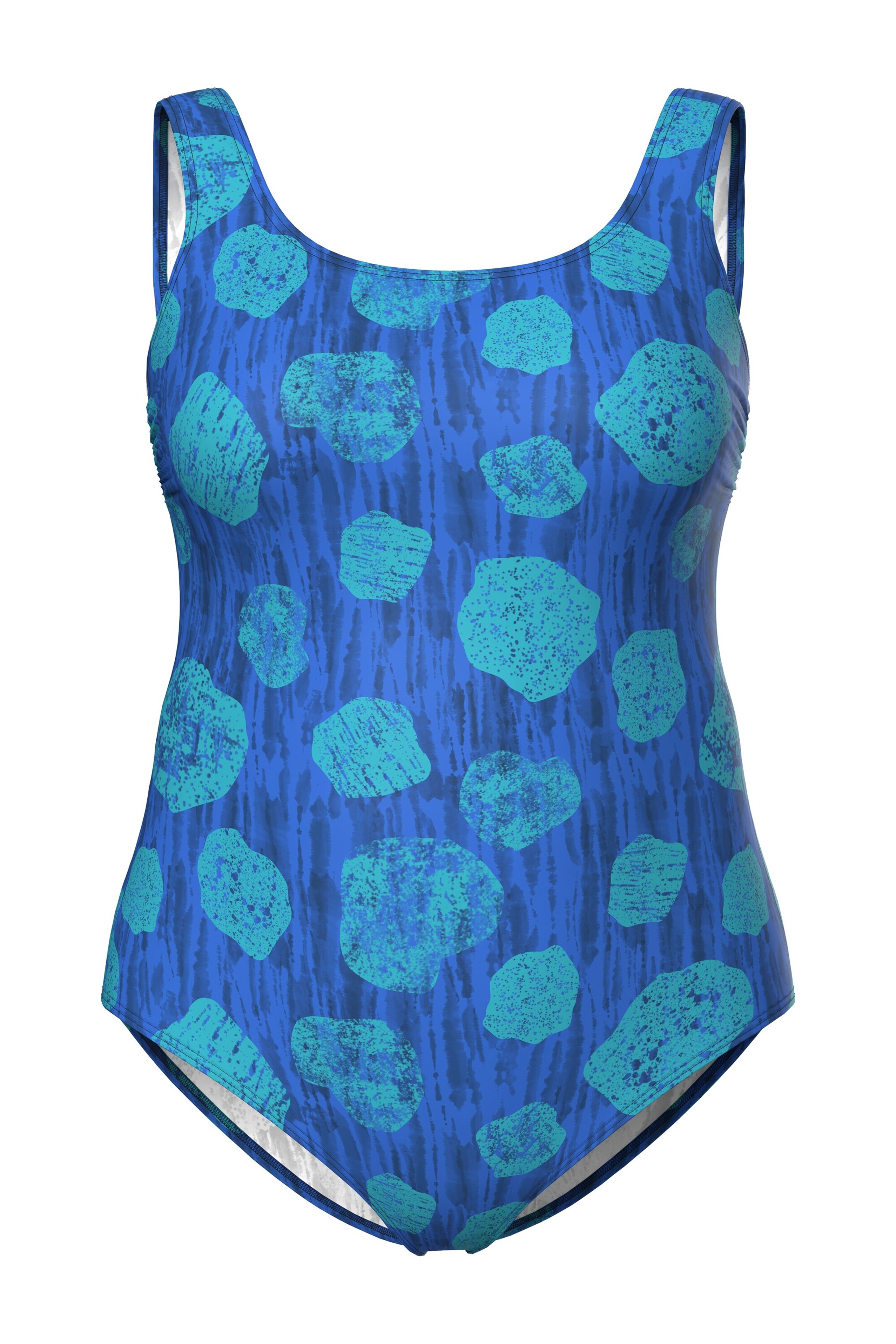 Ulla Popken T-shirt Swimsuit in Blue: front
