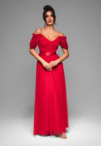 Robe de soirée 'Laila' Ombre en rouge : devant