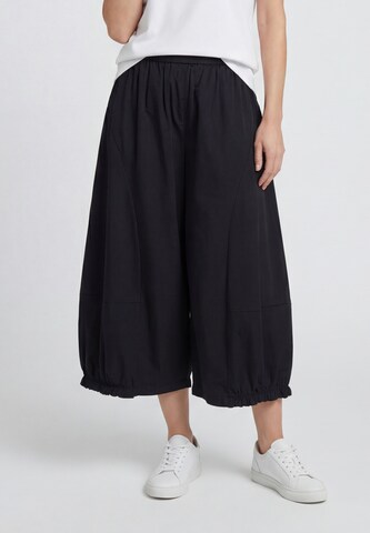 usha WHITE LABEL - Loosefit Calças em preto: frente