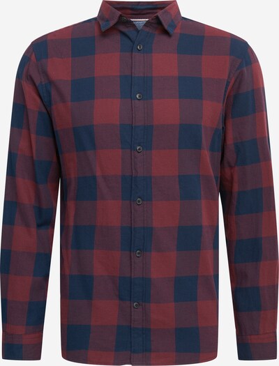 JACK & JONES Overhemd 'EGINGHAM' in de kleur Donkerblauw / Wijnrood, Productweergave