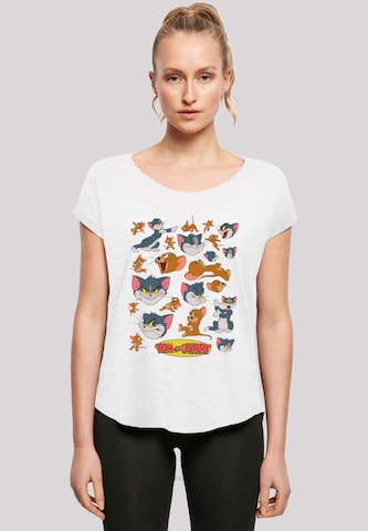 F4NT4STIC T-Shirt 'Tom And Jerry Many Faces' in Weiß: Vorderseite