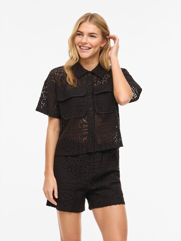 VILA Blouse 'VIMerinda' in Zwart: voorkant