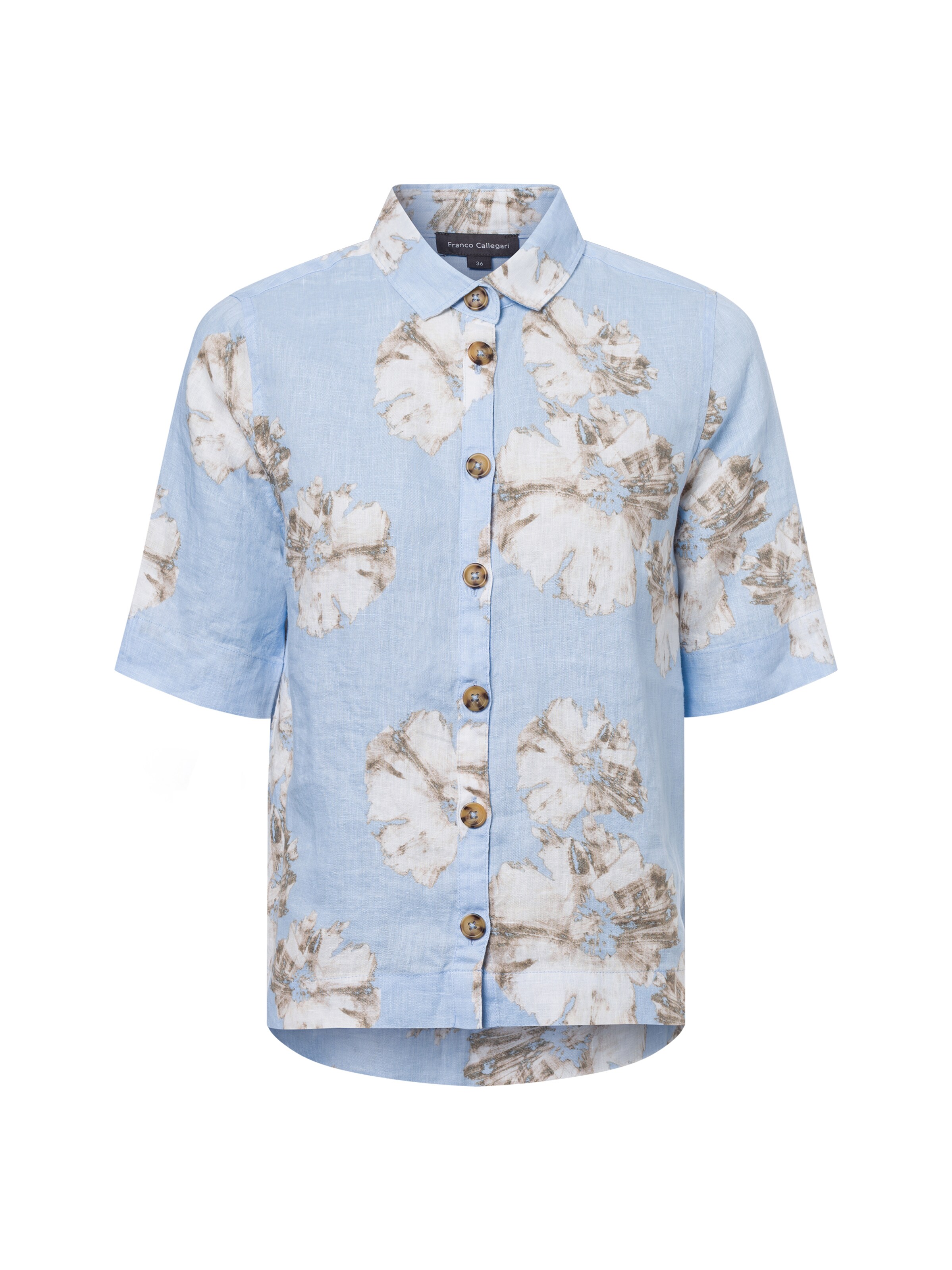 Franco Callegari Bluse in Blau: Vorderseite