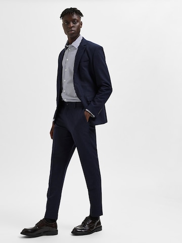 SELECTED HOMME Slim fit Pleated Pants in Blue