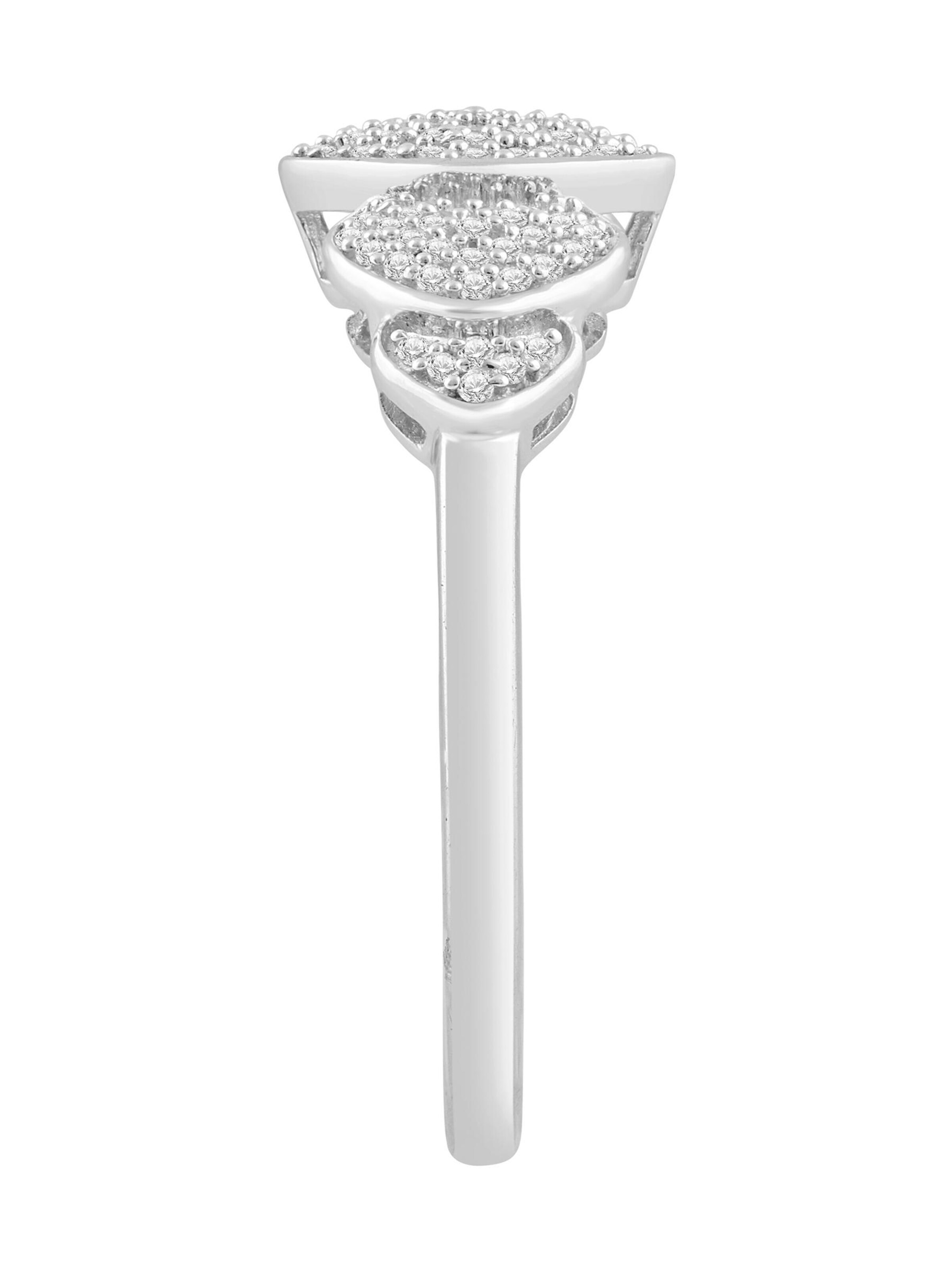 Diamant Exquis - Anillo 'Ring aus 375 Weißgold mit Diamant' en plata